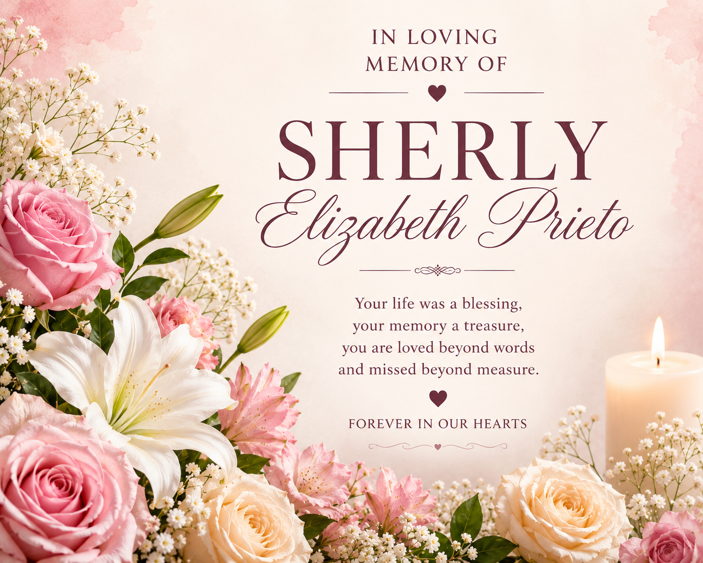 Sherly Elizabeth Prieto Obituary California Community Mourns the Loss of a Beloved Resident