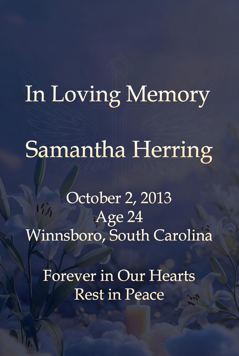 Samantha Herring (1989–2013) of Winnsboro, South Carolina A Life Remembered